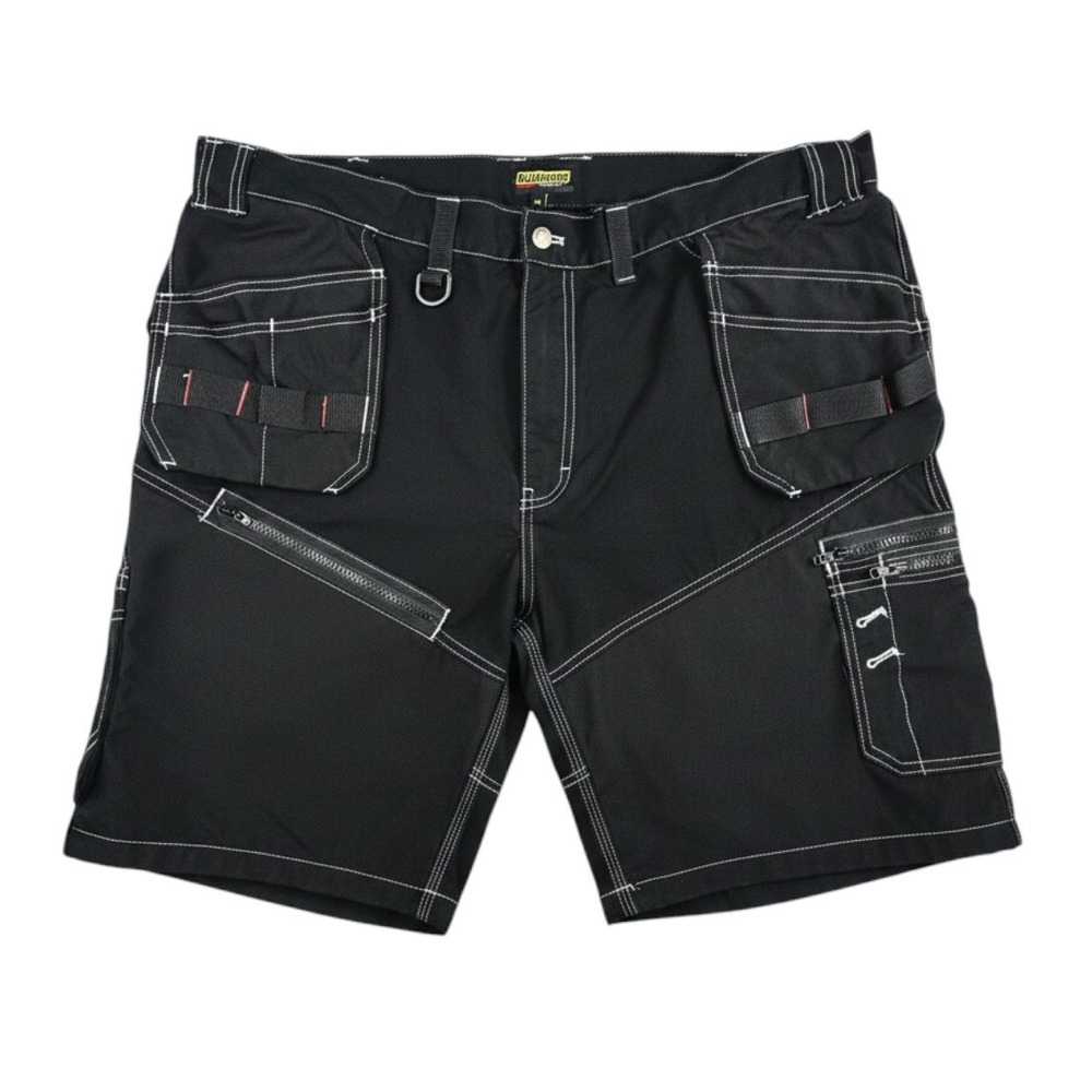 Blaklader Workwear Utility Carpenter Shorts Black Tool Pockets Men Size 44